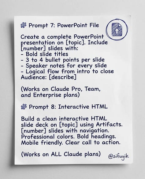 Prompting Slides 8 Prompts to Make Claude Build Full Presentations in Minutes (Not Hours)