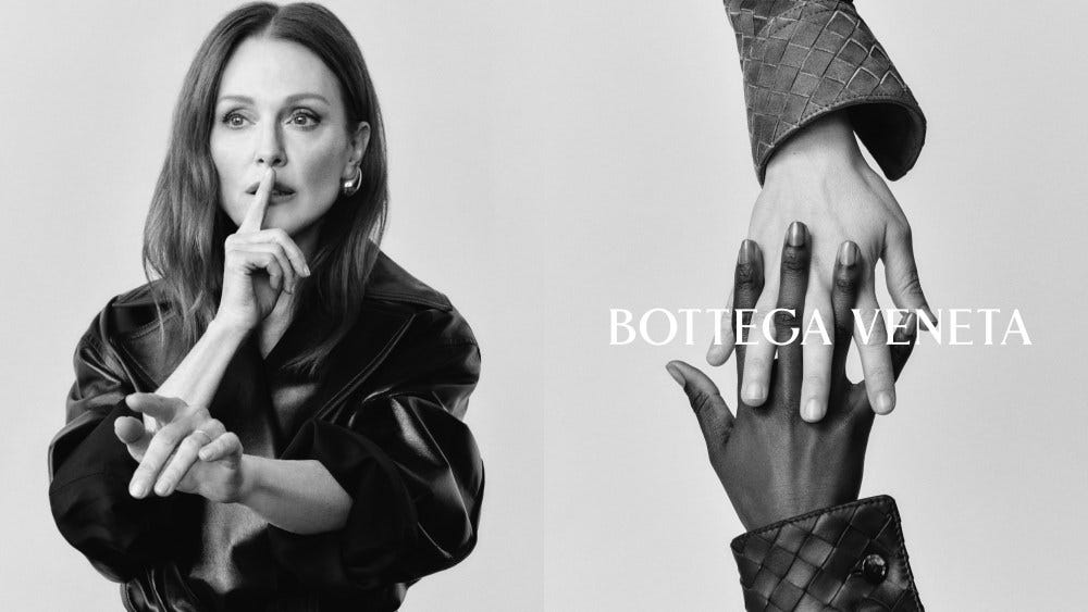 Julianne Moore, Stray Kids' I.N Front Bottega Veneta Intrecciato Campaign