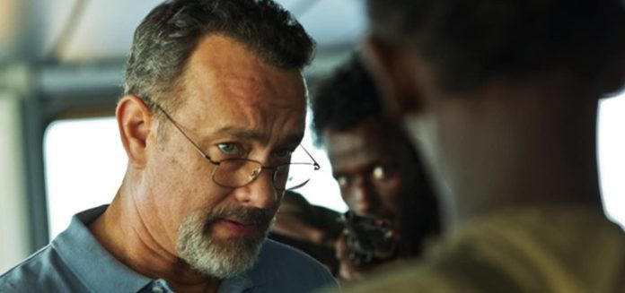 Tom Hanks and Mahat M. Ali in Captain Phillips 2013