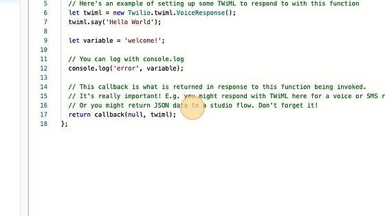 Screenshot of: Open https://github.com/chatbotjoy/twilio/blob/main/functions/extract-dates.protected.js in a new tab and copy the code.
Replace the code in your open Twilio window with the copied code Screenshot of: Open https://github.com/chatbotjoy/twilio/blob/main/functions/extract-dates.protected.js in a new tab and copy the code.
Replace the code in your open Twilio window with the copied code