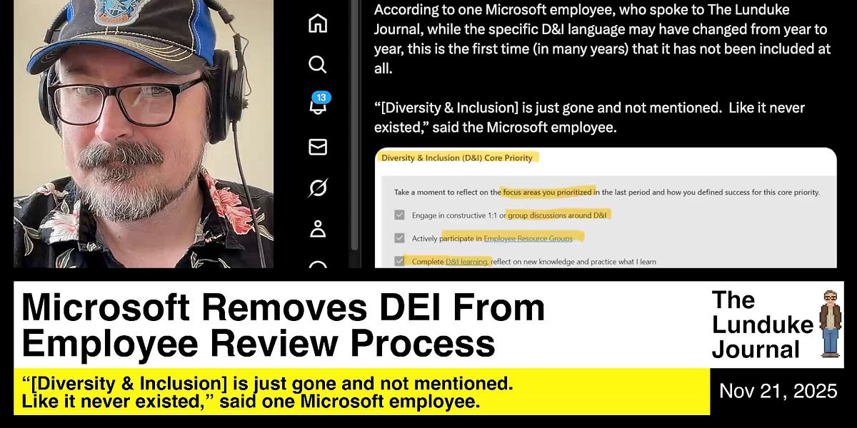 Microsoft Removes DEI From Employee Review Process