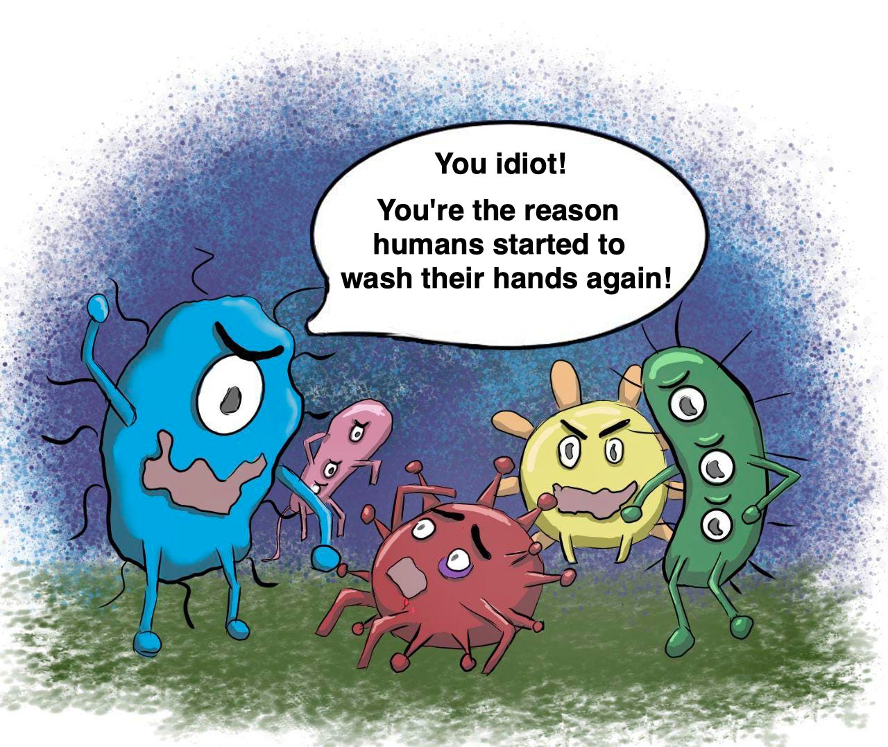 r/funny - cartoon of bacteria and germs r/funny - cartoon of bacteria and germs
