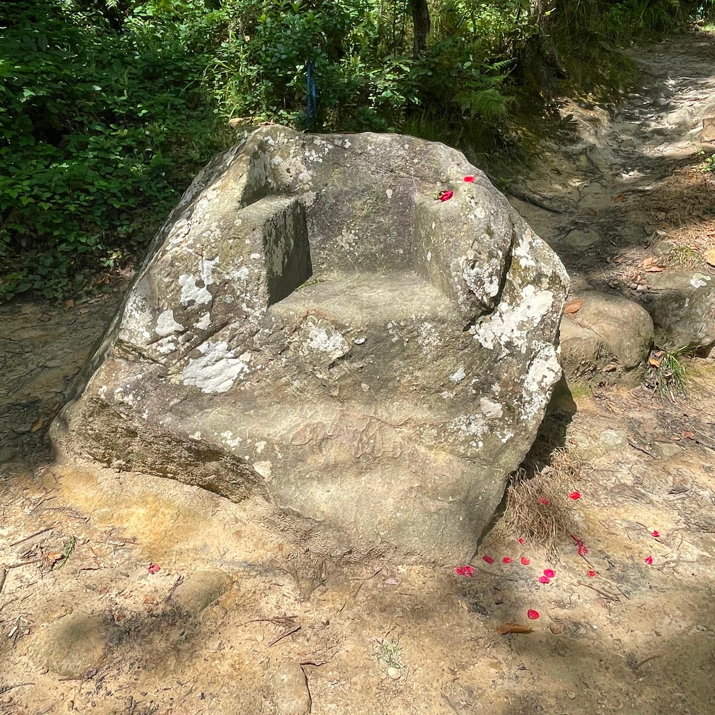 Throne of Isis - Rennes-les-Bain, France. At this location is the red spring - which represents Mars - activated Mars 
