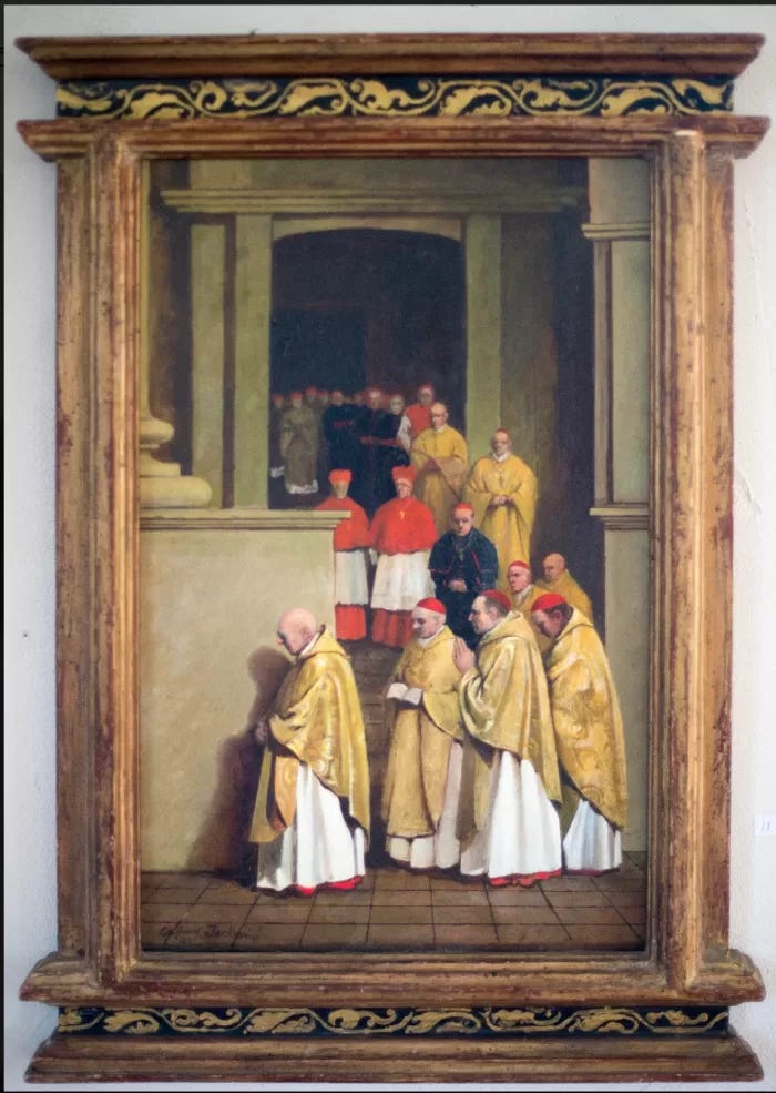 Anthony 'Tony' Jackovich painting and self made frame. Tony was not religious but loved the costumes Anthony 'Tony' Jackovich painting and self made frame. Tony was not religious but loved the costumes