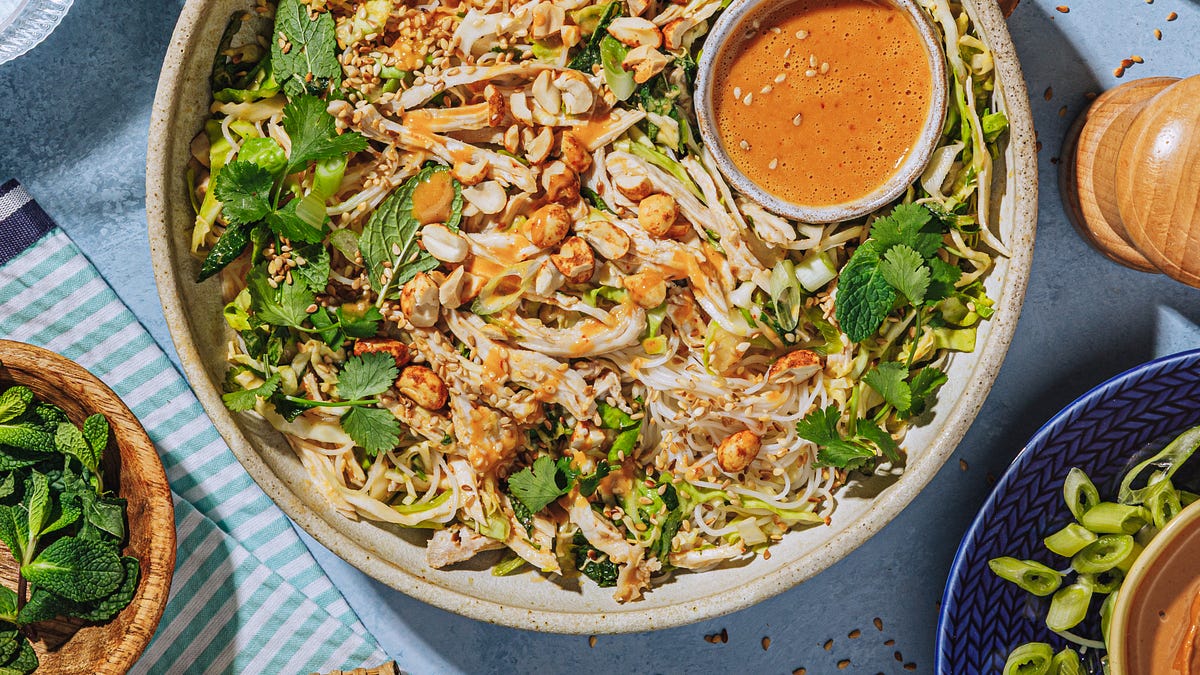 vietnamese chicken noodle chop - by Caroline Chambers