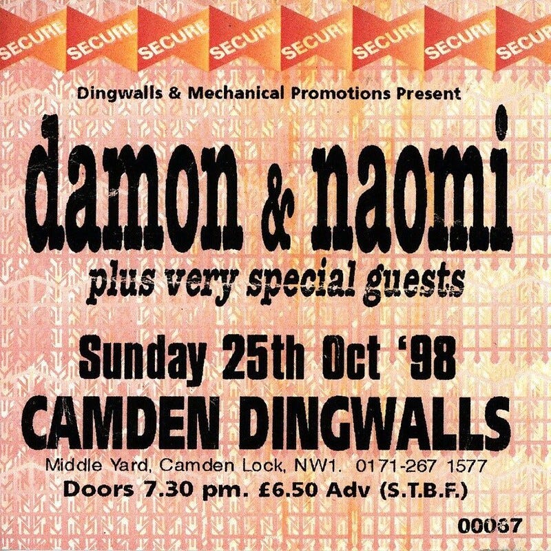 D&N at Dingwalls ticket