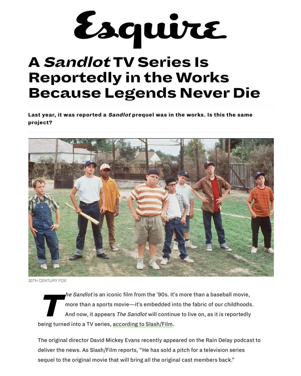 Spielberg vs Netflix! Plus: More Sandlot TV details, B99's niceness, and more!