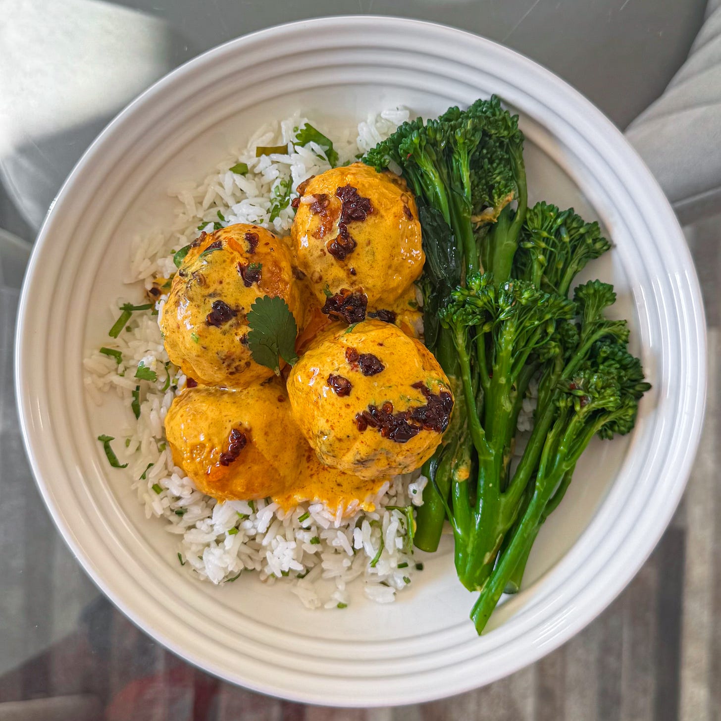 Thai Curry Chicken Meatballs - by Zena Kamgaing