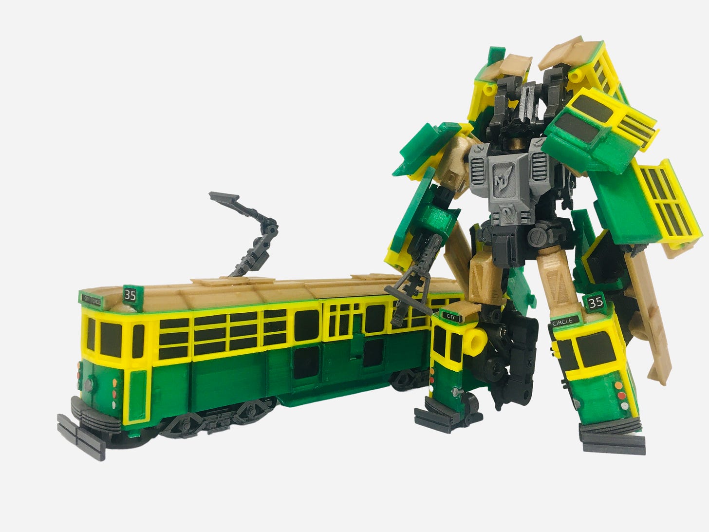 The Tramsformer with its W-Class tram vehicle mode.