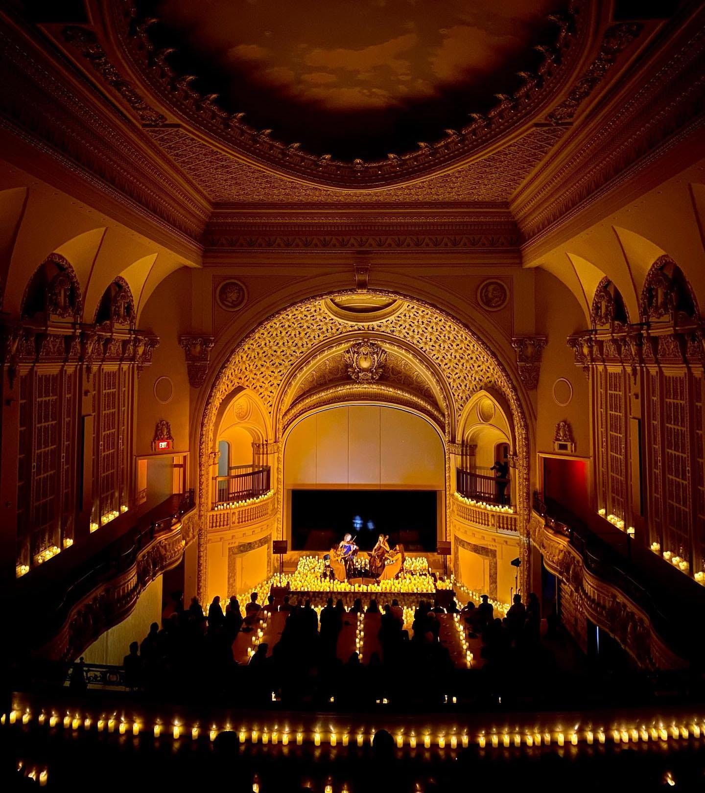 Apple Tower Theatre during the Candlelight Concert. Apple Tower Theatre during the Candlelight Concert.
