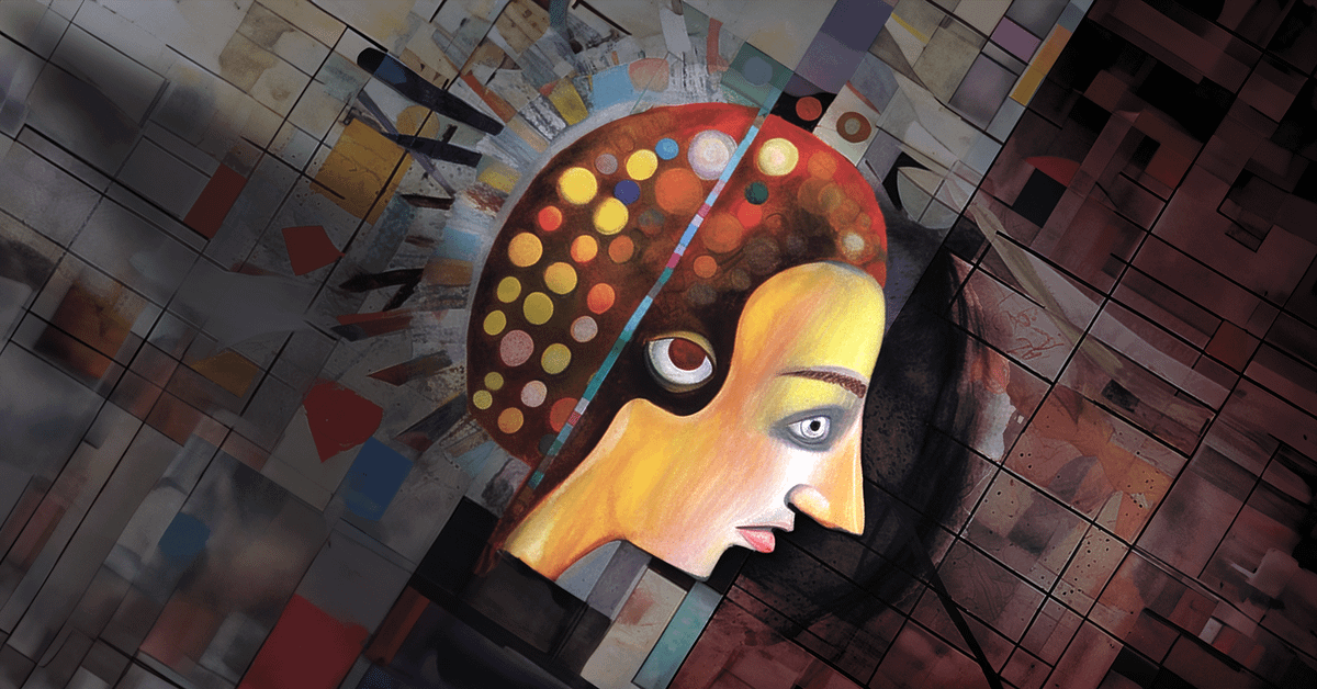 The original digital illustration by the author, “Banging Heads,” portrays a cubist rendition of a young person in a moment of intense expression. The face is captured mid-motion, as if in contact with an unseen barrier, emphasizing a sense of impact. The style is abstract, with geometric shapes and contrasting colors fragmenting the image, which may symbolize the inner turmoil and frustration often experienced by those on the autism spectrum when confronted with overwhelming situations. The use of cubism reflects the multifaceted nature of such experiences, conveying both the complexity and the intensity of the moment. The original digital illustration by the author, “Banging Heads,” portrays a cubist rendition of a young person in a moment of intense expression. The face is captured mid-motion, as if in contact with an unseen barrier, emphasizing a sense of impact. The style is abstract, with geometric shapes and contrasting colors fragmenting the image, which may symbolize the inner turmoil and frustration often experienced by those on the autism spectrum when confronted with overwhelming situations. The use of cubism reflects the multifaceted nature of such experiences, conveying both the complexity and the intensity of the moment.