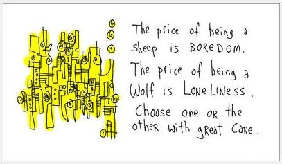 Ignore Everybody: And 39 Other Keys to Creativity" - Hugh MacLeod | Sheep,  Wolf, Business cartoons