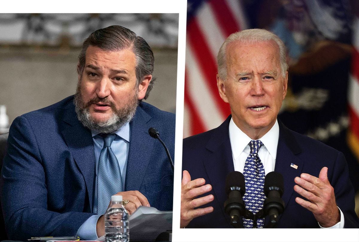 Ted Cruz and Joe Biden (Photo illustration by Salon/Getty Images) Ted Cruz and Joe Biden (Photo illustration by Salon/Getty Images)