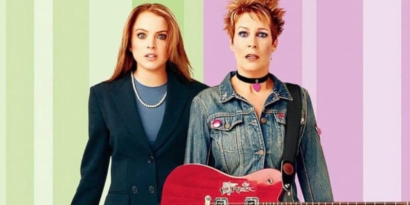 Lindsay Lohan and Jamie Lee Curtis on the poster for Freaky Friday