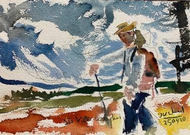 Original Contemporary Travel Painting by Ouchul Hwang