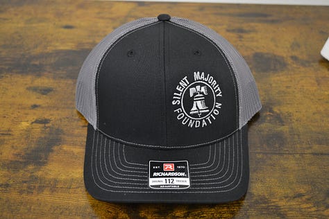 Silent Majority Foundation Logo Trucker Hat Gray/Black