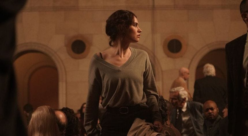 Lily James in the film Relay Lily James in the film Relay
