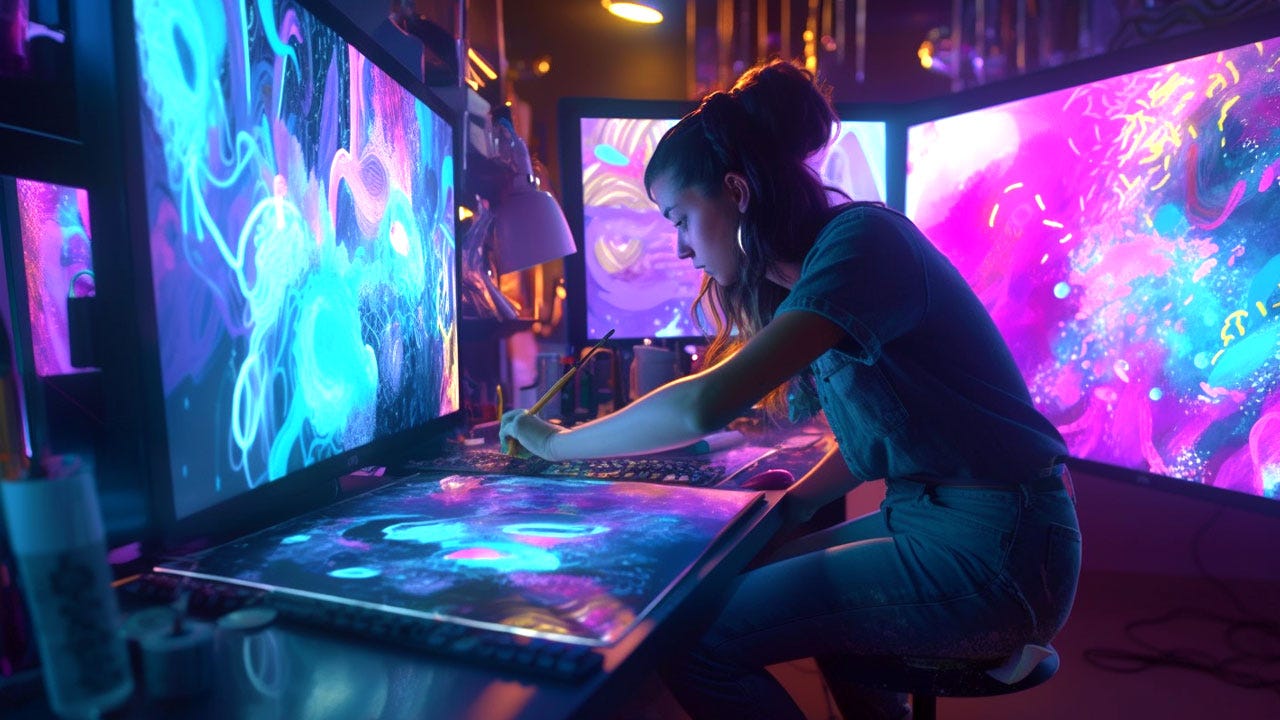 One-Person AI Startup, ai art, money