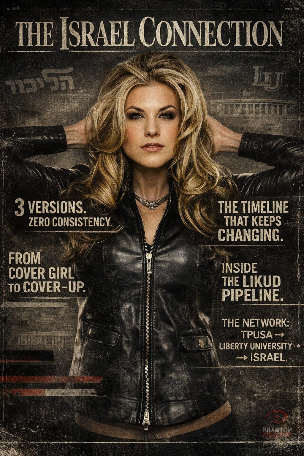 Behind the leather jacket and curated persona lies the quiet truth: Erika Kirk was not shaped by Liberty University — she was positioned by the pipeline that runs from Lynchburg to Likud. Behind the leather jacket and curated persona lies the quiet truth: Erika Kirk was not shaped by Liberty University — she was positioned by the pipeline that runs from Lynchburg to Likud.