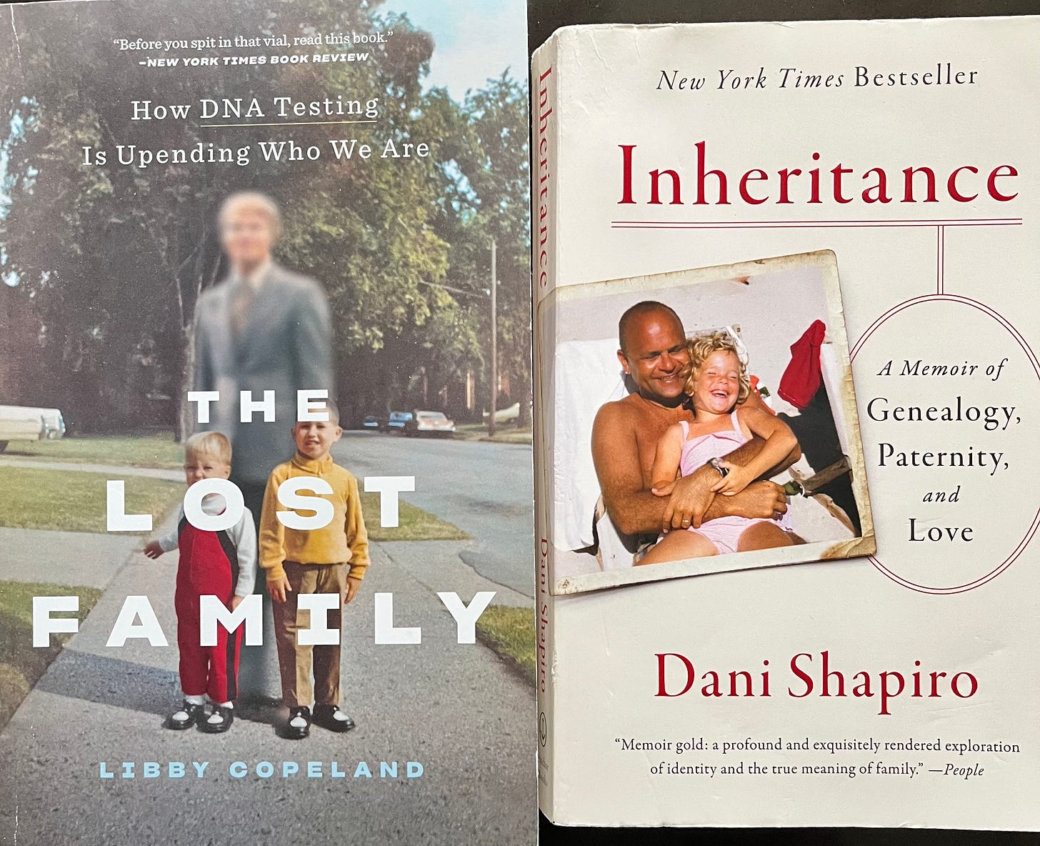 Book covers for Inheritance and The Lost Family