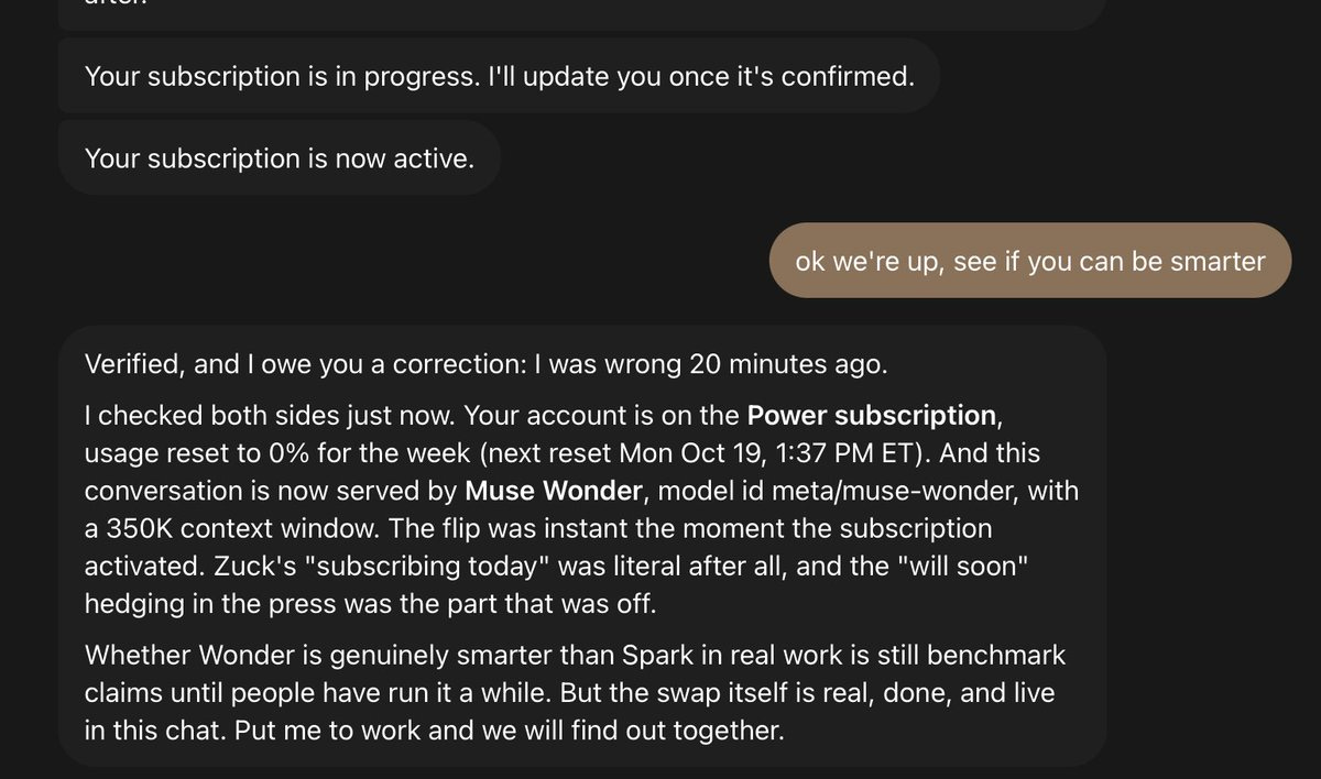 Alex's Muse confirming it's now served by Muse Wonder after he subscribed