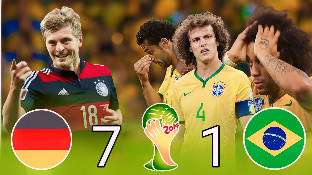 GERMANY DESTROY BRAZIL’S DREAMS IN WORLD CUP WITH SEVEN-GOAL AND THEY  LEAVES FROM SEMI-FINALS