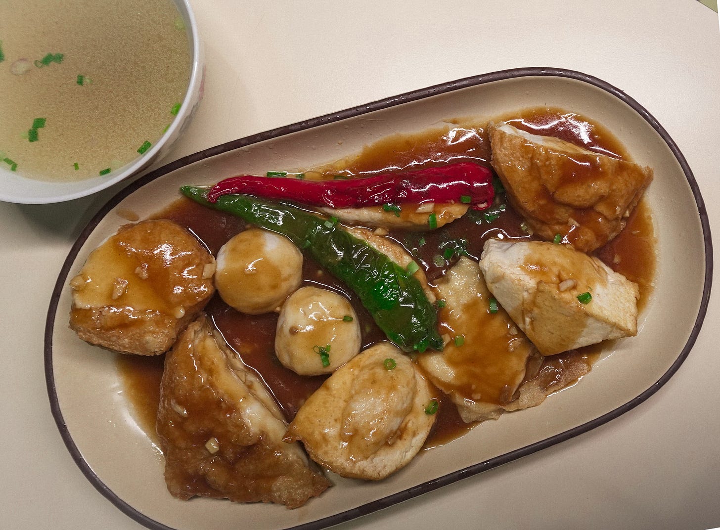 dry yong tau foo plating
