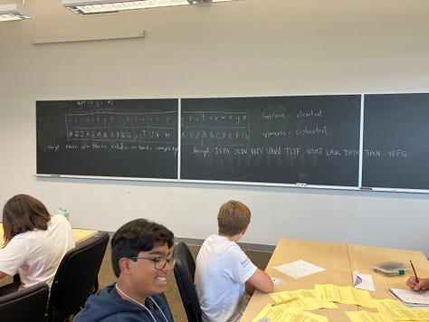 Pictures of the Secant math class at work!