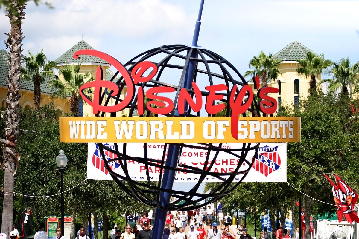 The complex's entrance in 2005, when it was called Disney's Wide World of Sports. Image: BucsWeb via Wikimedia Commons