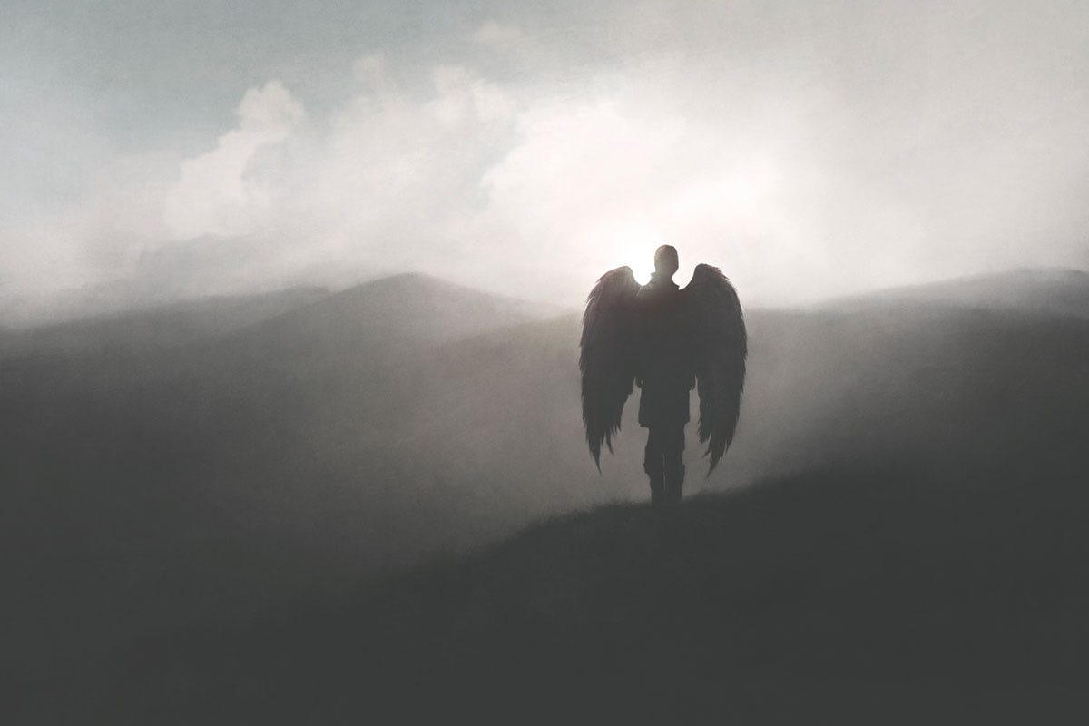 Requiem for a Smear Victim: Clemens Arvay; Angel with Wings on Cliff Requiem for a Smear Victim: Clemens Arvay; Angel with Wings on Cliff