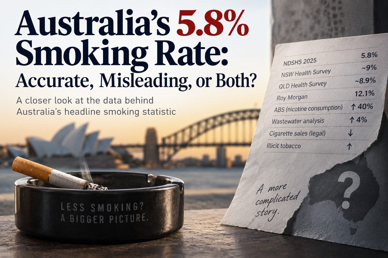 Australia’s 5.8% Smoking Rate: Accurate, Misleading, or Both?