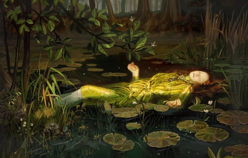 Ignasi Monreal for Gucci, inspired by John Everett Millais’s Ophelia. Image courtesy of Gucci.