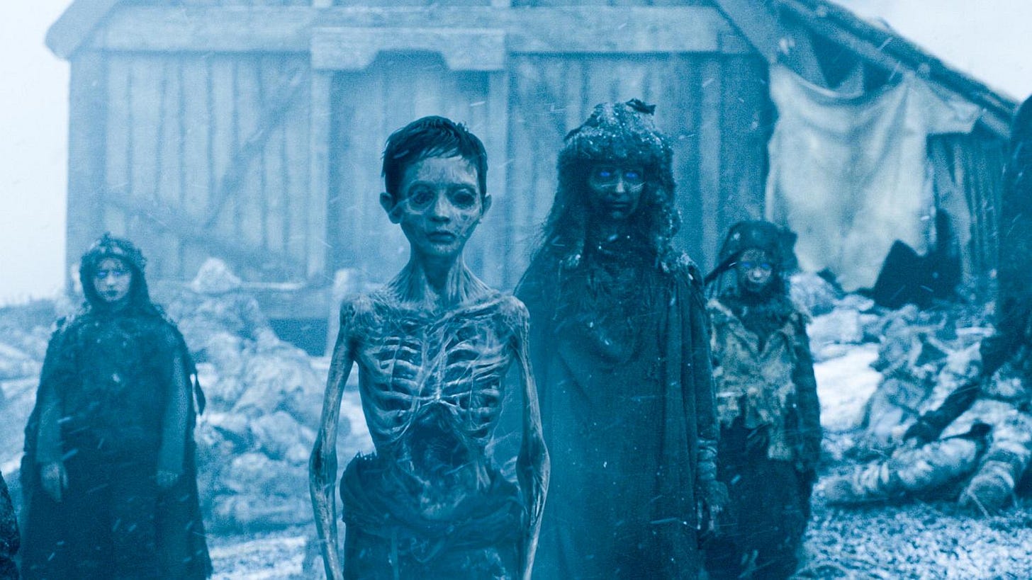 Kadr z piątego sezonu. Odcinek "Hardhome". Kadr z piątego sezonu. Odcinek "Hardhome".
