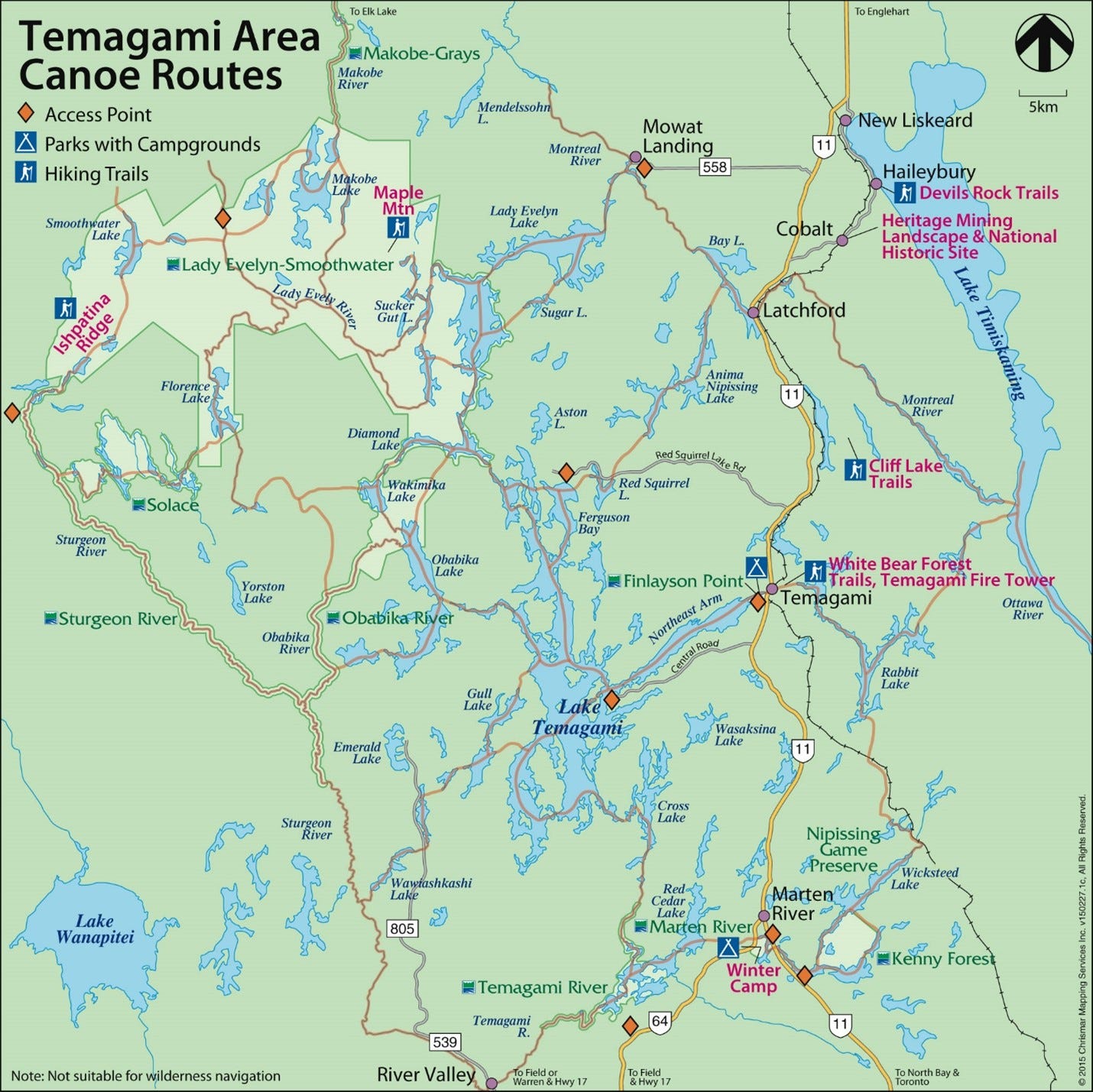 map of temagami