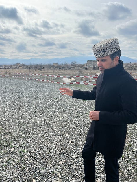 An encounter with Araz Imanov (Senior Advisor to the President), and surrounding remnants of the First Nagorno-Karabakh War near Fuzuli.