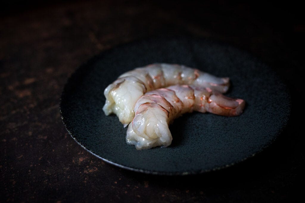 Riesengarnelen geschält