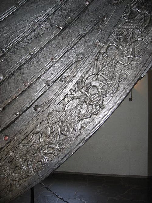 artwork from the Oseberg ship