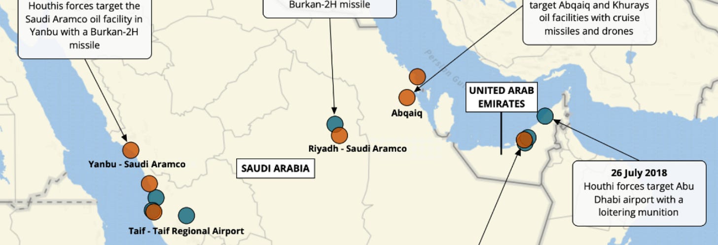 Beyond Riyadh: Houthi Cross-Border Aerial Warfare (2015-2022) | ACLED