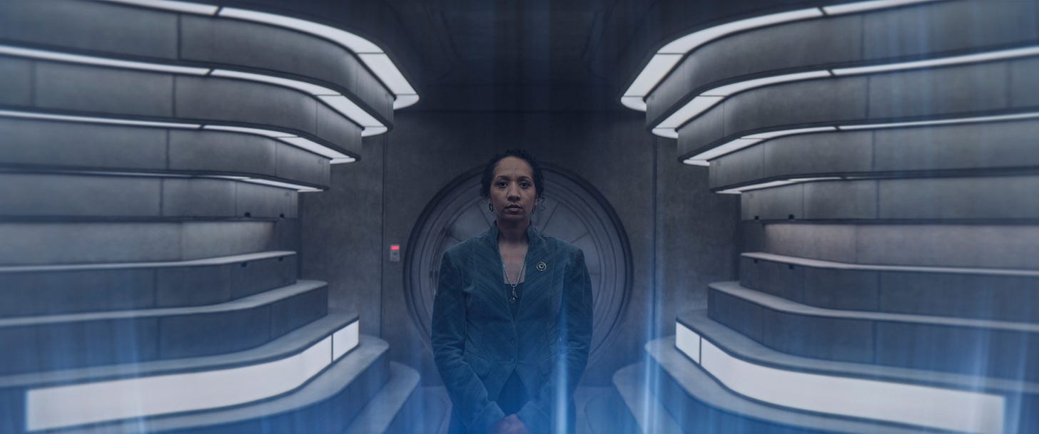 Alexandria Riley in "Silo," premiering July 3, 2026 on Apple TV.