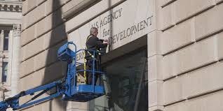 USAID signage stripped from D.C ...