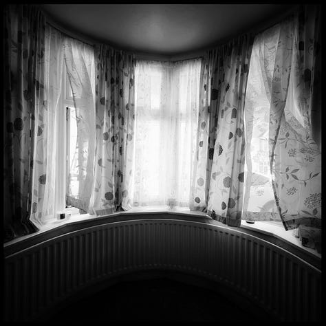 three images of curtains blowing in the breeze on a hot summer's day