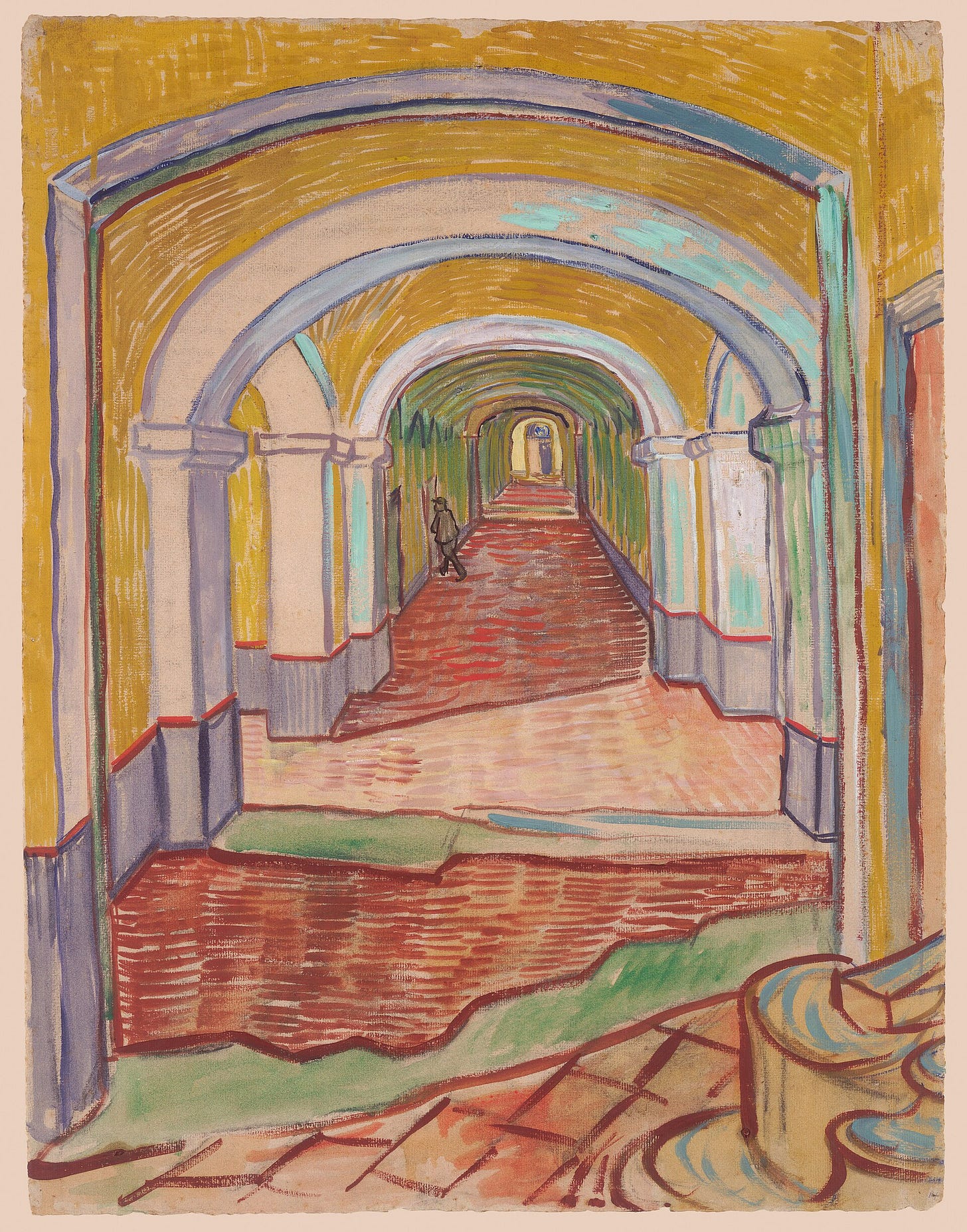 Vincent van Gogh, Corridor in the Asylum, September 1889. The Metropolitan Museum of Art, New York.