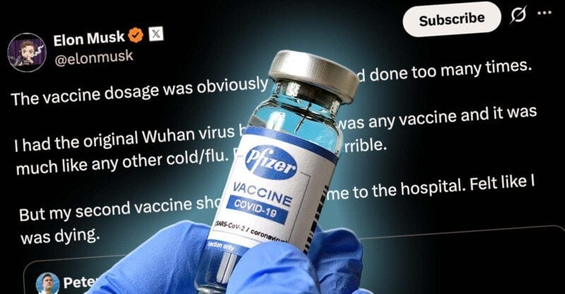 elon musk x post and pfizer covid vaccine bottle elon musk x post and pfizer covid vaccine bottle