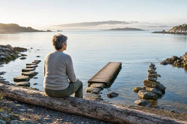create a non-religious image to fit the philosophical meaning of the Serenity Prayer as it is used by people today. 