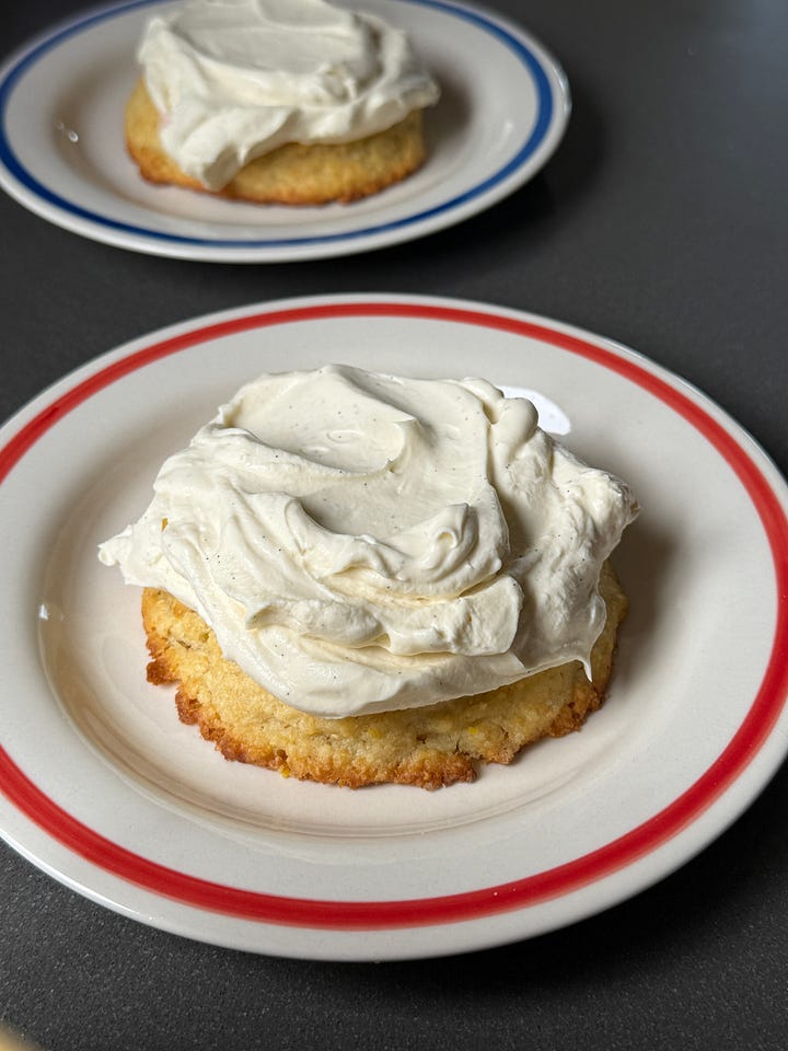 assembling strawberry shortcakes