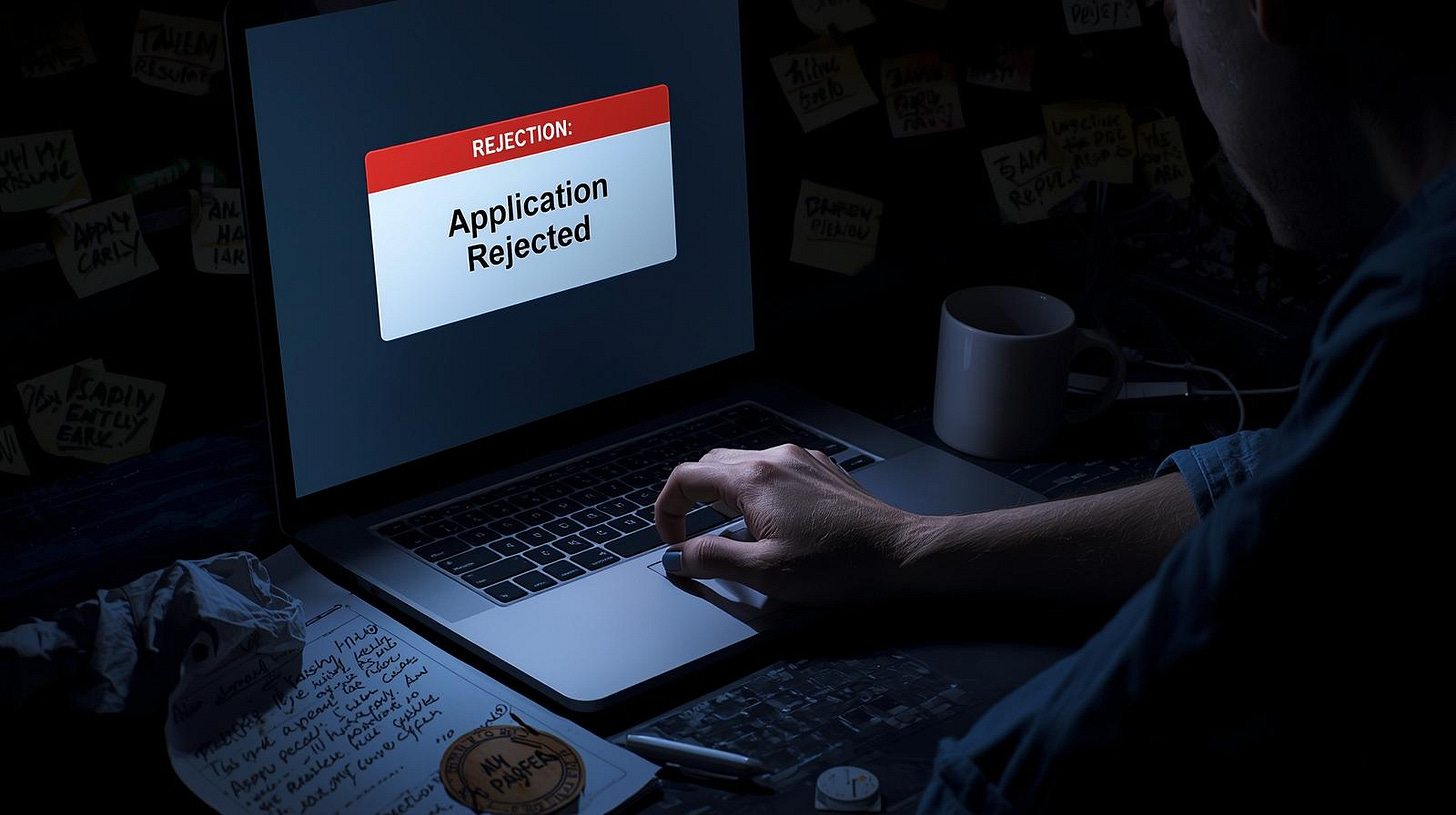 Laptop with rejection message Laptop with rejection message