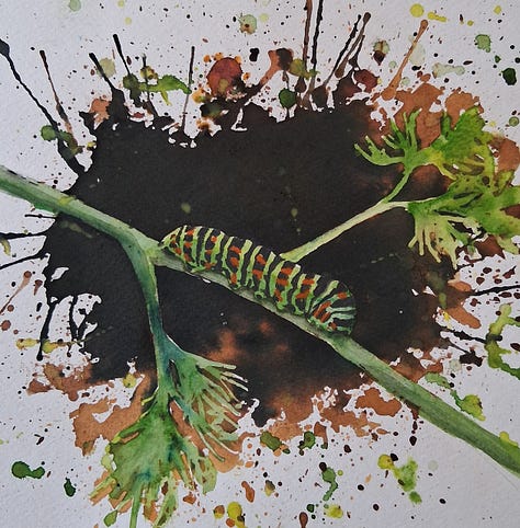 Watercolour sketches and paintings from September @ArtinBrittany