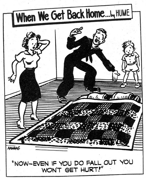 Cartoon photos of GIs.