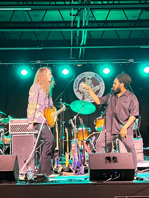 kid sly band and angela easley performing at woodlawn theater