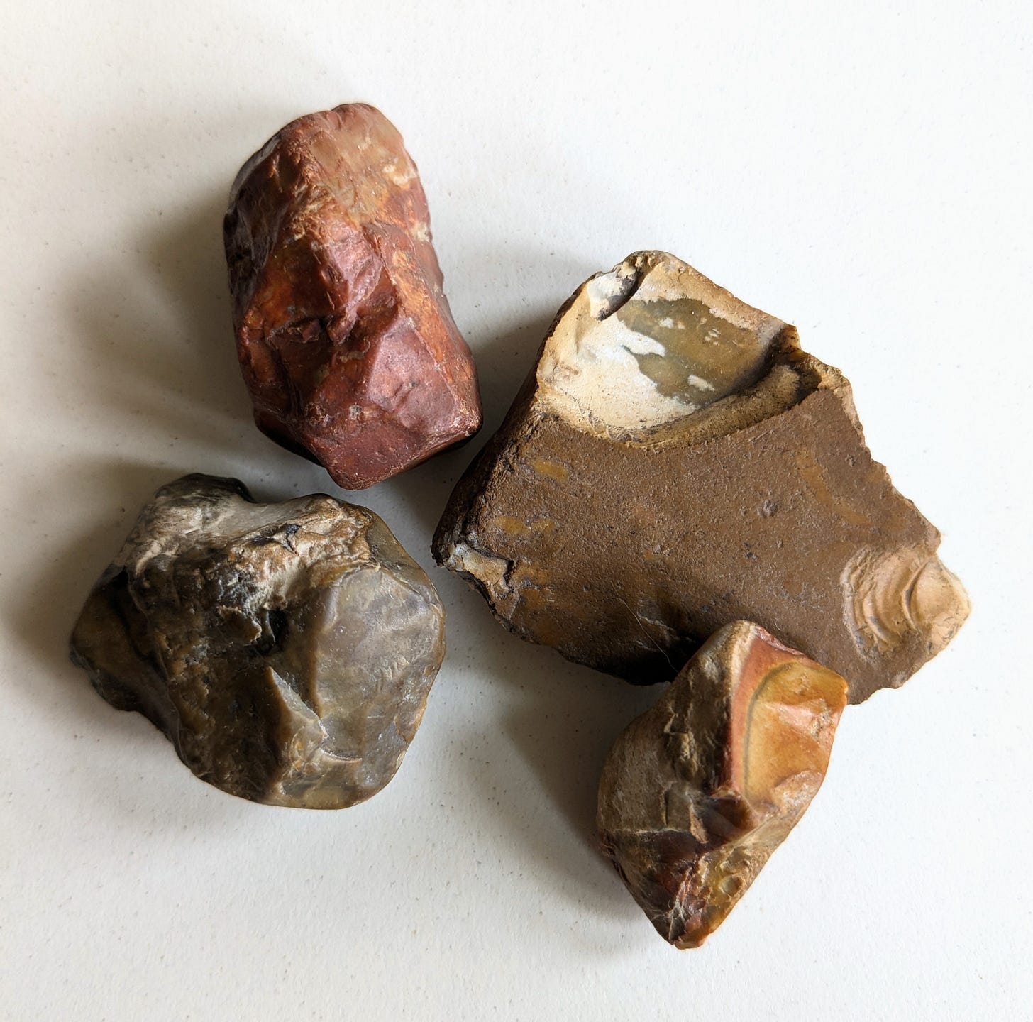 four pieces of chert